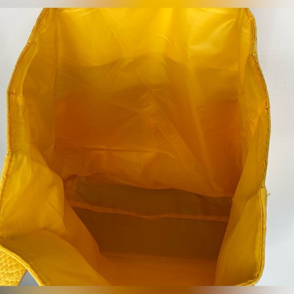 Neiman Marcus Yellow Leather Hand/Shoulder Bag - Picture 9 of 10